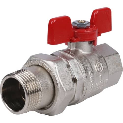 Купить Кран Stout шаровой SVB-1007-000025 полнопроходной латунный американка по низкой цене