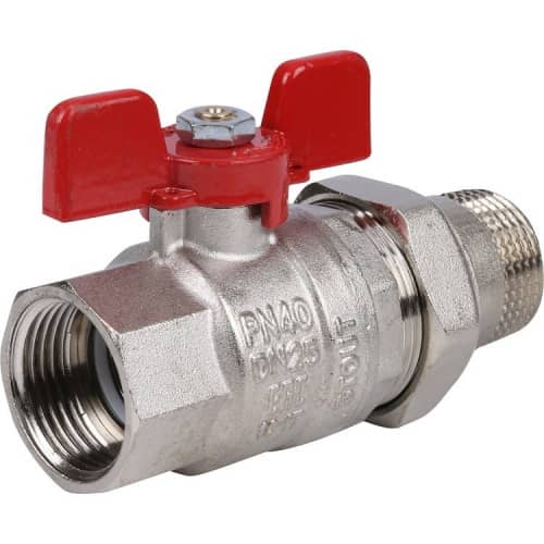 Купить Кран Stout шаровой SVB-1007-000025 полнопроходной латунный американка по низкой цене