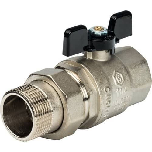 Купить Кран Stout шаровой SVB-0007-000032 полнопроходной латунный американка по низкой цене