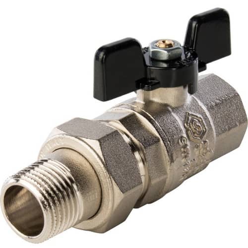 Купить Кран Stout шаровой SVB-0007-000015 полнопроходной латунный американка по низкой цене