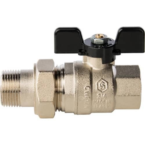 Купить Кран Stout шаровой SVB-0007-000020 полнопроходной латунный американка по низкой цене