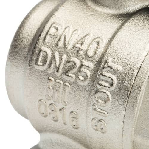 Купить Кран Stout шаровой SVB-0008-000025 полнопроходной угловой латунный американка по низкой цене