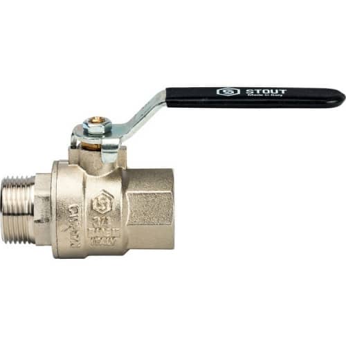 Купить Кран Stout шаровой SVB-0003-000020 полнопроходной латунный по низкой цене