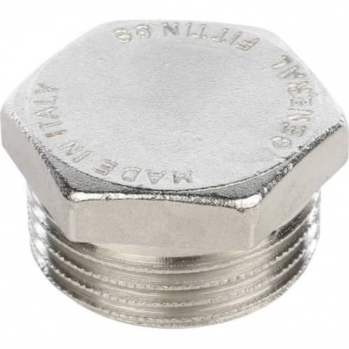 Купить Заглушка Stout SFT-0025-000012 1/2 дюйма никелированная с наружной резьбой по низкой цене