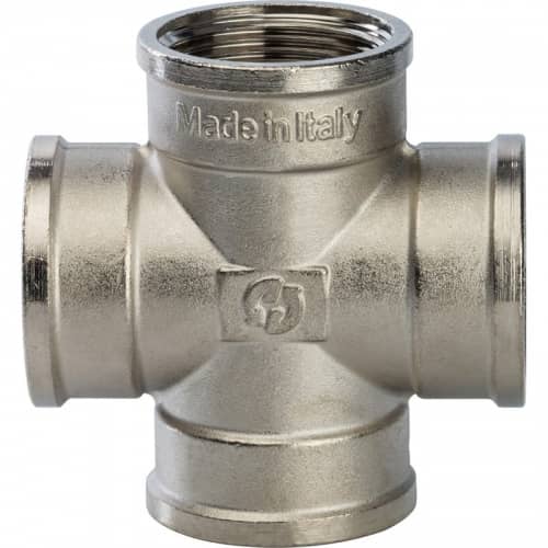 Купить Крестовина Stout SFT-0031-000114 1 1/4 дюйма никелированная с внутренней резьбой по низкой цене