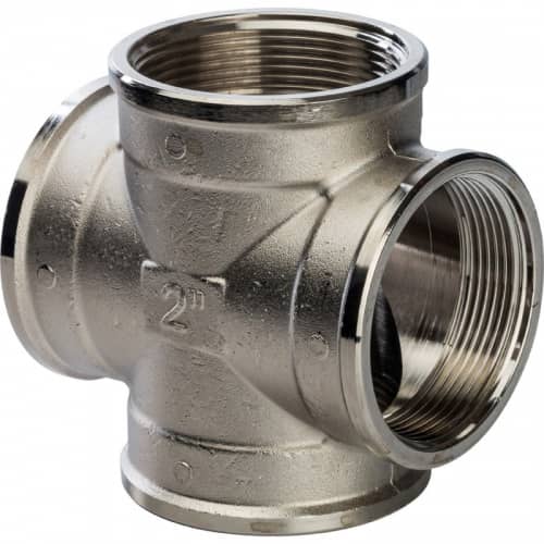 Купить Крестовина Stout SFT-0031-000002 2 дюйма никелированная с внутренней резьбой по низкой цене