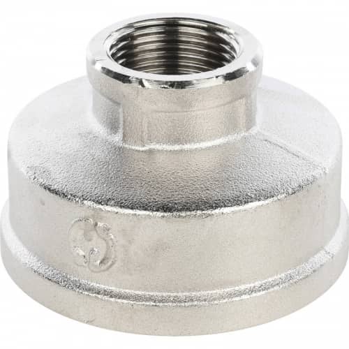 Купить Муфта Stout переходная SFT-0006-000234 2х3/4 дюйма никелированная с внутренней резьбой по низкой цене