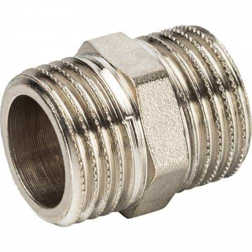 Купить Ниппель Stout SFT-0004-001212 1/2 дюйма никелированный с наружной резьбой по низкой цене