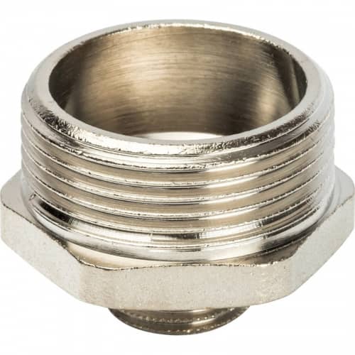 Купить Ниппель Stout переходной SFT-0004-011412 1 1/4х1/2 дюйма никелированный с наружной резьбой по низкой цене