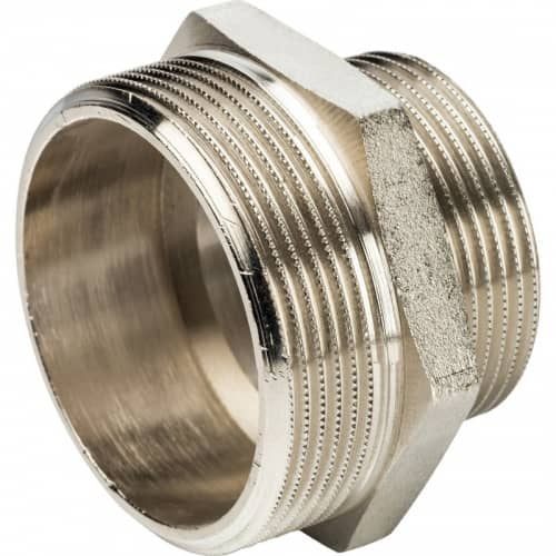 Купить Ниппель Stout переходной SFT-0004-002112 2х1 1/2 дюйма никелированный с наружной резьбой по низкой цене