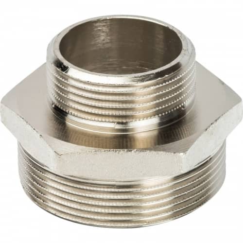 Купить Ниппель Stout переходной SFT-0004-002114 2х1 1/4 дюйма никелированный с наружной резьбой по низкой цене