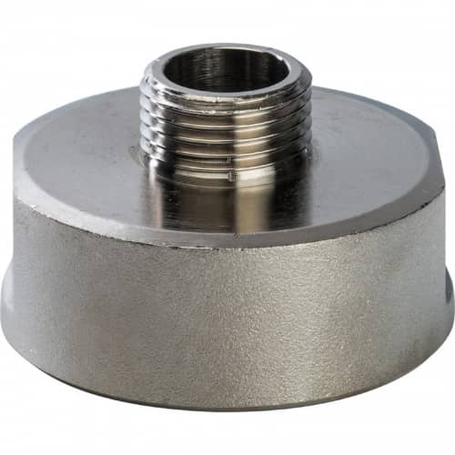 Купить Переходник Stout SFT-0008-011212 1 1/2х1/2 дюйма никелированный с внутренней и наружной резьбой по низкой цене