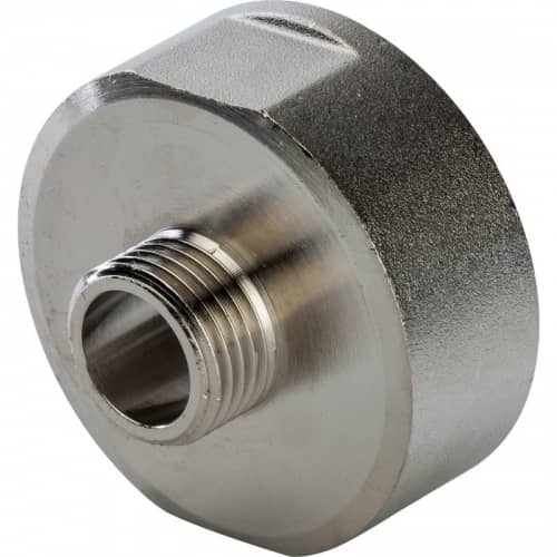 Купить Переходник Stout SFT-0008-011212 1 1/2х1/2 дюйма никелированный с внутренней и наружной резьбой по низкой цене