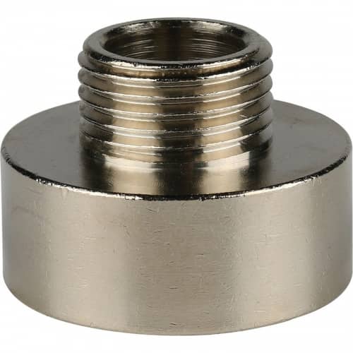 Купить Переходник Stout SFT-0008-000112 1х1/2 дюйма никелированный с внутренней и наружной резьбой по низкой цене