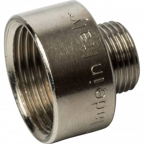 Купить Переходник Stout SFT-0008-003438 3/4х3/8 дюйма никелированный с внутренней и наружной резьбой по низкой цене