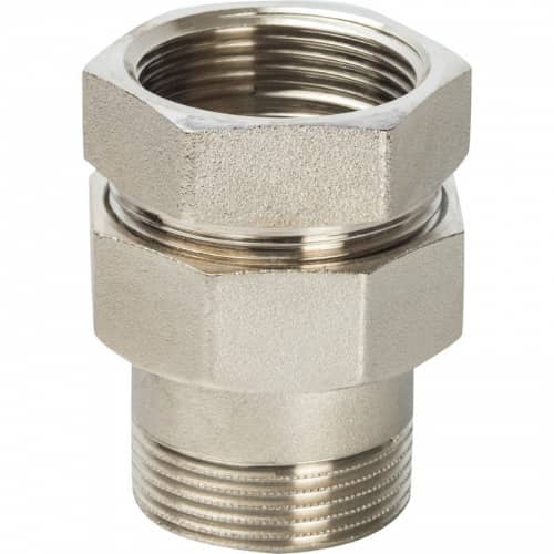 Купить Соединитель Stout разъемный американка SFT-0041-000112 1 1/2 дюйма уплотнение под гайкой o-ring кольцо никелированное с внутренней и наружной резьбой по низкой цене