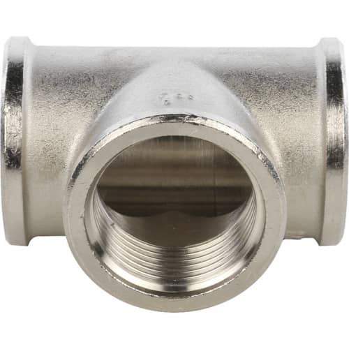 Купить Тройник Stout SFT-0020-000001 1 дюйм никелированный с внутренней резьбой по низкой цене