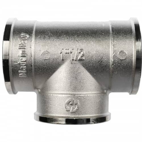 Купить Тройник Stout SFT-0020-000112 1 1/2 дюйма никелированный с внутренней резьбой по низкой цене