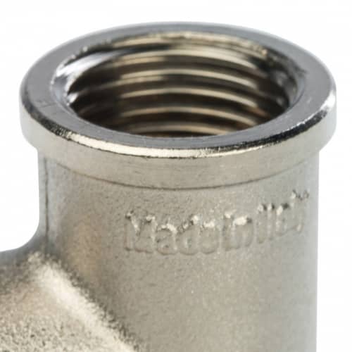 Купить Тройник Stout SFT-0020-000012 1/2 дюйма никелированный с внутренней резьбой по низкой цене
