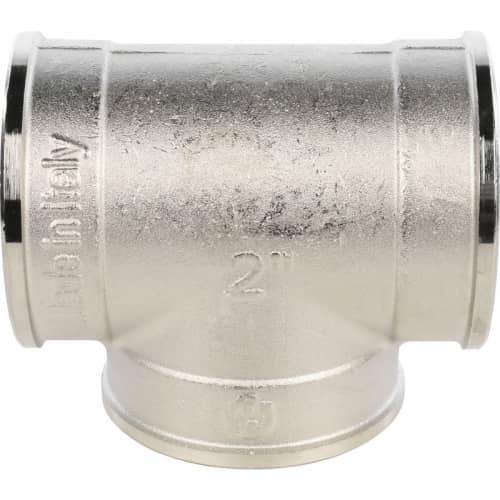 Купить Тройник Stout SFT-0020-000002 2 дюйма никелированный с внутренней резьбой по низкой цене