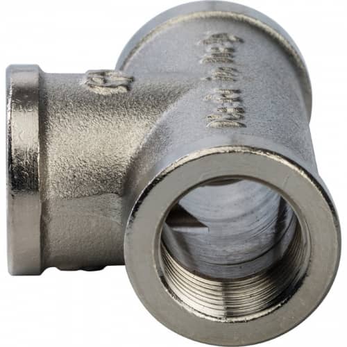 Купить Тройник Stout SFT-0020-000038 3/8 дюйма никелированный с внутренней резьбо по низкой цене