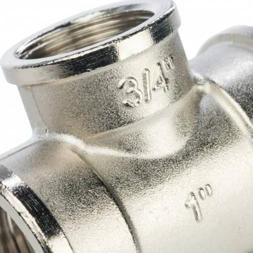 Купить Тройник Stout переходной SFT-0022-001341 1х3/4х1 дюйм никелированный с внутренней резьбой по низкой цене