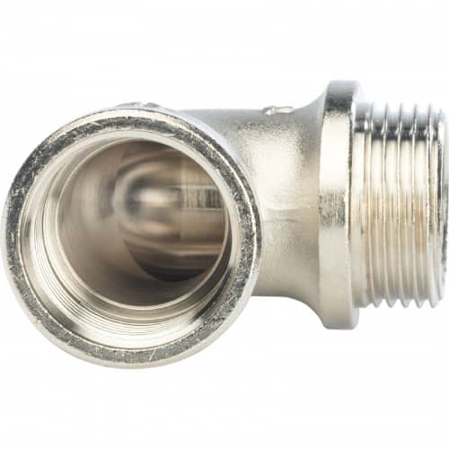 Купить Угольник Stout с упором SFT-0016-000001 1 дюйм никелированный с внутренней и наружной резьбой по низкой цене