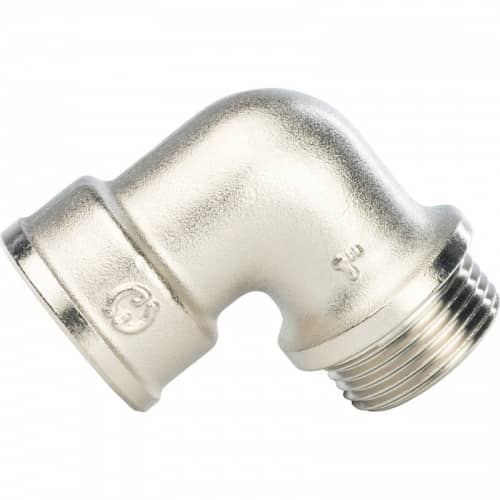 Купить Угольник Stout с упором SFT-0016-000001 1 дюйм никелированный с внутренней и наружной резьбой по низкой цене