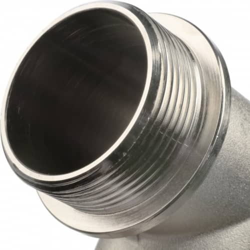 Купить Угольник Stout с упором SFT-0016-000112 1 1/2 дюйма никелированный с внутренней и наружной резьбой по низкой цене