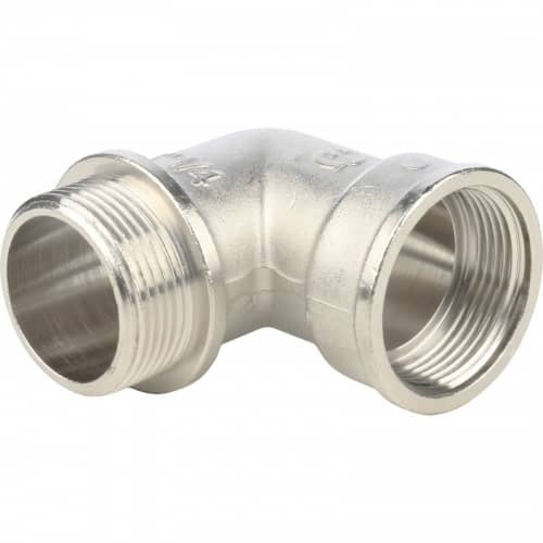 Купить Угольник Stout с упором SFT-0016-000114 1 1/4 дюйма никелированный с внутренней и наружной резьбой по низкой цене