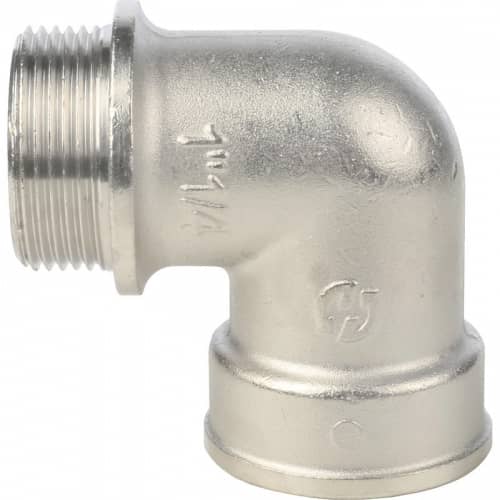 Купить Угольник Stout с упором SFT-0016-000114 1 1/4 дюйма никелированный с внутренней и наружной резьбой по низкой цене
