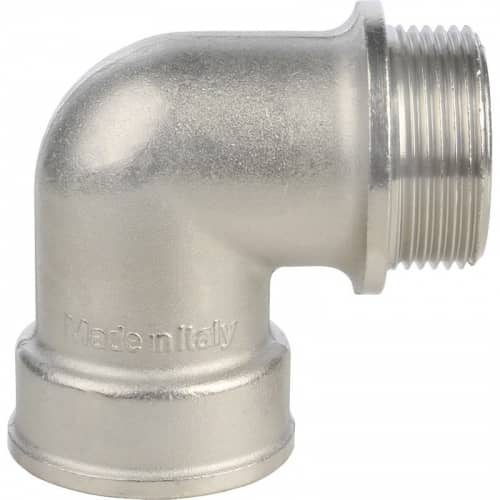 Купить Угольник Stout с упором SFT-0016-000114 1 1/4 дюйма никелированный с внутренней и наружной резьбой по низкой цене
