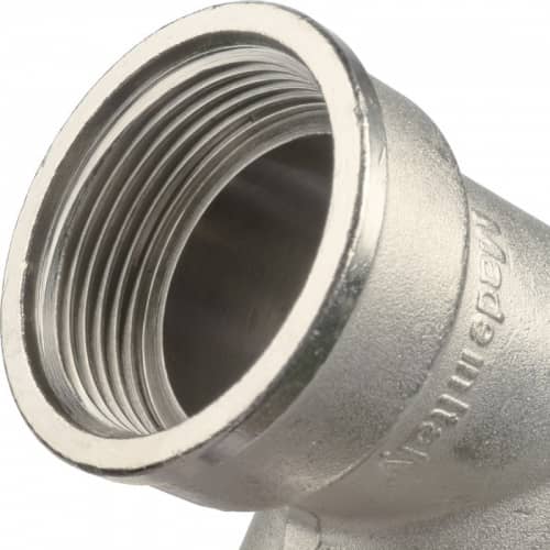 Купить Угольник Stout с упором SFT-0016-000114 1 1/4 дюйма никелированный с внутренней и наружной резьбой по низкой цене
