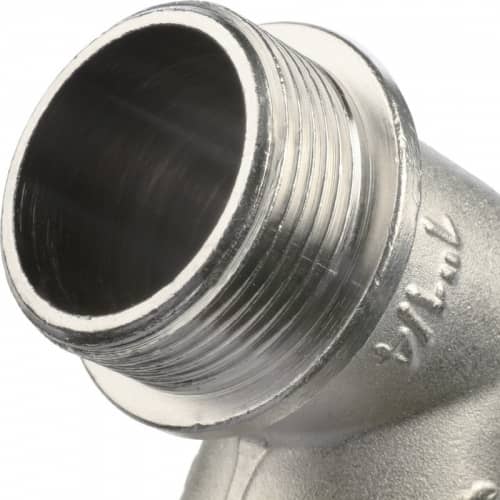 Купить Угольник Stout с упором SFT-0016-000114 1 1/4 дюйма никелированный с внутренней и наружной резьбой по низкой цене