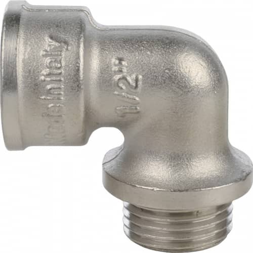 Купить Угольник Stout с упором SFT-0016-000012 1/2 дюйма никелированный с внутренней и наружной резьбой по низкой цене