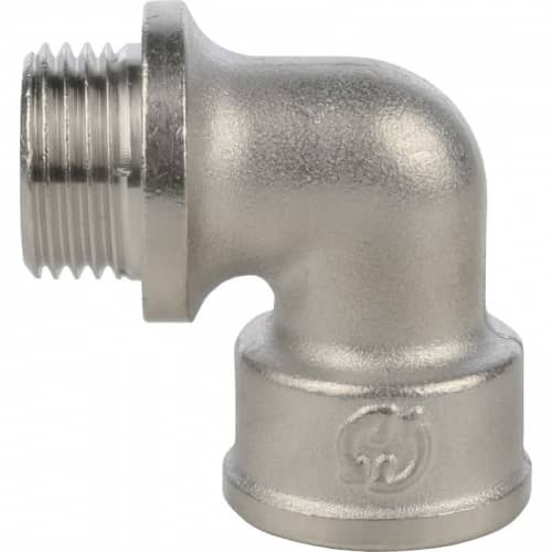 Купить Угольник Stout с упором SFT-0016-000012 1/2 дюйма никелированный с внутренней и наружной резьбой по низкой цене