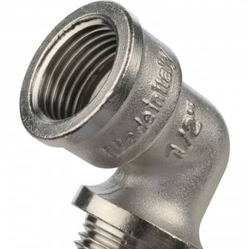 Купить Угольник Stout с упором SFT-0016-000012 1/2 дюйма никелированный с внутренней и наружной резьбой по низкой цене