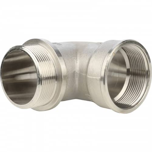 Купить Угольник Stout с упором SFT-0016-000002 2 дюйма никелированный с внутренней и наружной резьбой по низкой цене