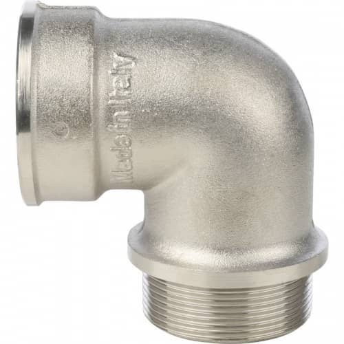 Купить Угольник Stout с упором SFT-0016-000002 2 дюйма никелированный с внутренней и наружной резьбой по низкой цене