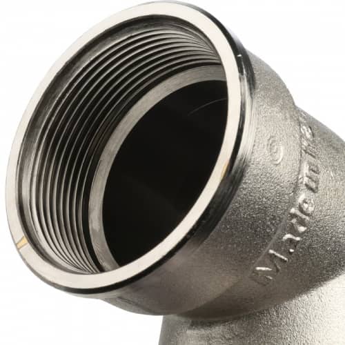 Купить Угольник Stout с упором SFT-0016-000002 2 дюйма никелированный с внутренней и наружной резьбой по низкой цене