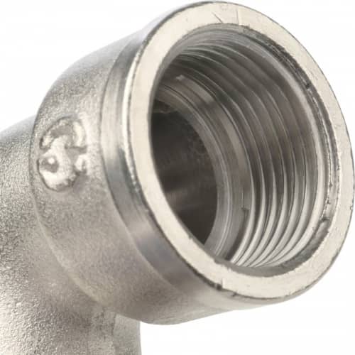 Купить Угольник Stout с упором SFT-0016-000034 3/4 дюйма никелированный с внутренней и наружной резьбой по низкой цене