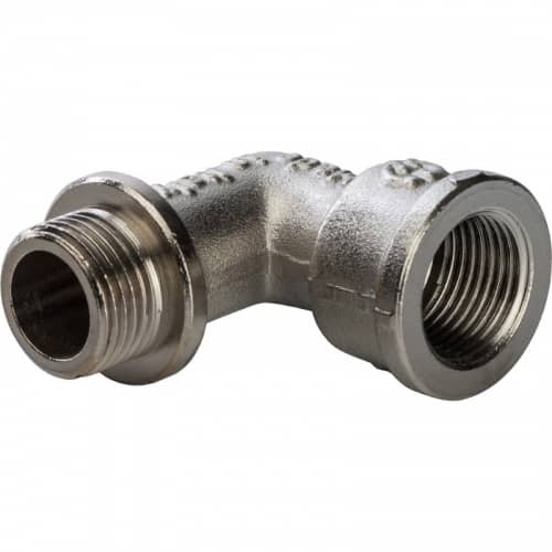 Купить Угольник Stout с упором SFT-0016-000038 3/8 дюйма никелированный с внутренней и наружной резьбой по низкой цене