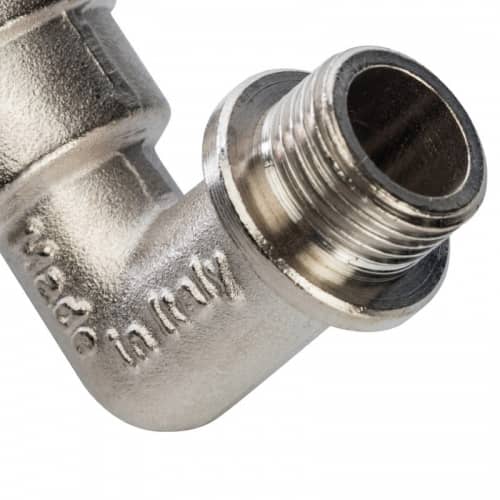 Купить Угольник Stout с упором SFT-0016-000038 3/8 дюйма никелированный с внутренней и наружной резьбой по низкой цене