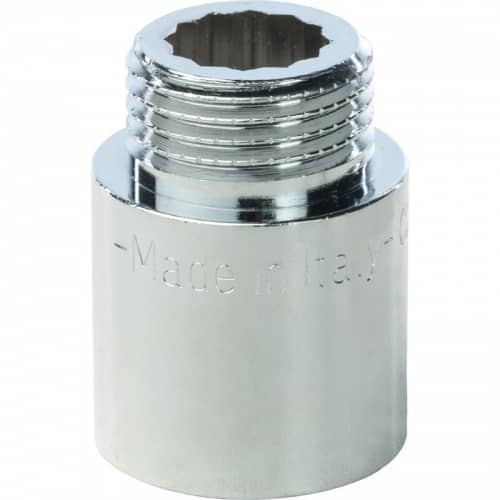 Купить Удлинитель Stout SFT-0002-001225 1/2 дюйма 25 мм хромированный с внутренней и наружной резьбой по низкой цене