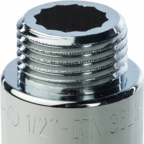 Купить Удлинитель Stout SFT-0002-001270 1/2 дюйма 70 мм хромированный с внутренней и наружной резьбой по низкой цене