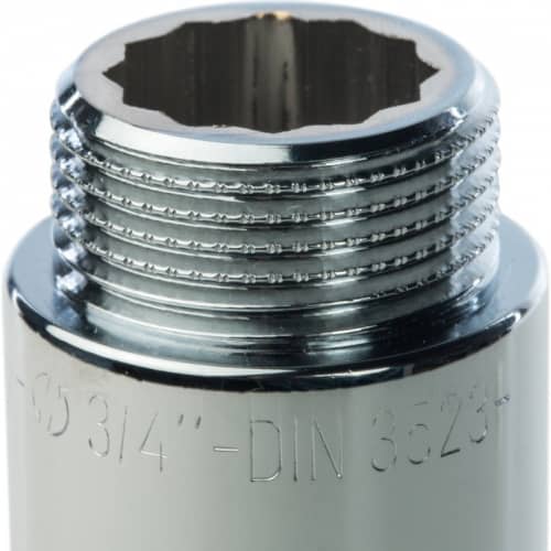 Купить Удлинитель Stout SFT-0002-034100 3/4 дюйма 100 мм хромированный с внутренней и наружной резьбой по низкой цене