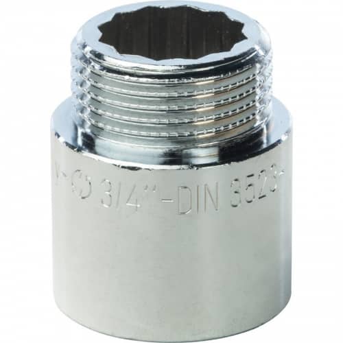 Купить Удлинитель Stout SFT-0002-003425 3/4 дюйма 25 мм хромированный с внутренней и наружной резьбой по низкой цене