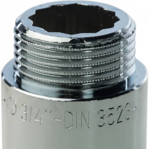 Купить Удлинитель Stout SFT-0002-003460 3/4 дюйма 60 мм хромированный с внутренней и наружной резьбой по низкой цене