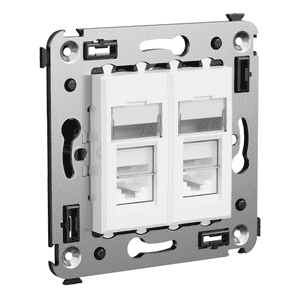 Купить Розетка DKC 4400464 Avanti RJ-45 5e компьютерная двухместный Белое облако по низкой цене