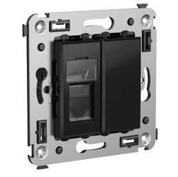 Купить Розетка DKC 4402463 Avanti RJ-45 5e компьютерная одноместный Черный квадрат по низкой цене